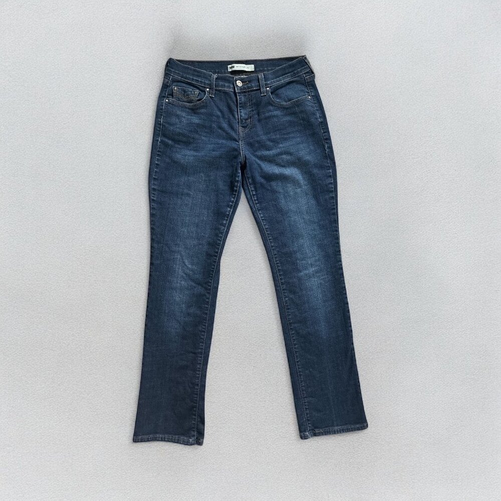 Levis 505 Womens Straight Leg Jeans W29 L31 Flap Pockets Blue Denim Classic READ
